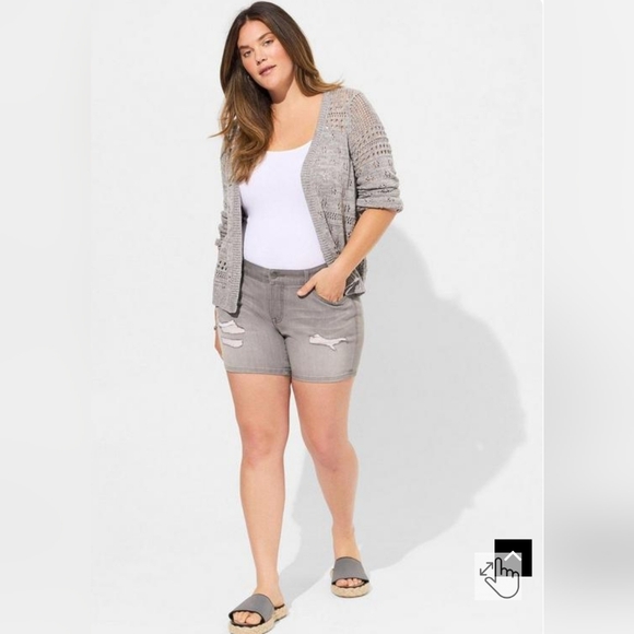 Torrid NWT size 5 (28) gray cardigan - Picture 2 of 7